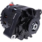 220 Amp Alternator, V-Belt Pulley, Black, For GM CS-130 Style | Three Wire Setup Compatible, High Output for Accessories and Lighting, Durable Housing for Long Term Use