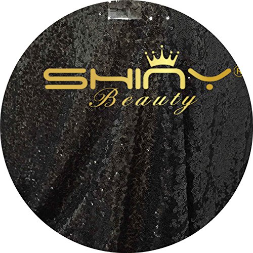 3 Feet 1 Yards-Sequin Fabric, By the Yard, Sequin Fabric, Tablecloth, Linen, For Xmas Decor (Black)