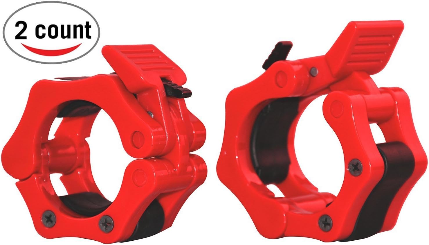 2 x Olympic Barbell Lock Jaw Clamp Collars CrossFit