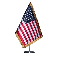 SYII American Table Flag with Gold Fringed 7.8x11.8