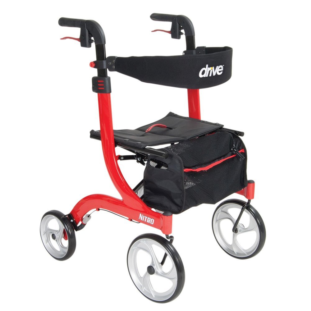 Drive Medical Nitro Euro Style Red Rollator Walker, Red 822383288819 eBay