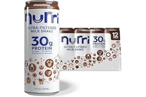 Nurri - 30g Protein Ultra Filtered Milk Shake – Chocolate - Lactose Free, Low Sugar, 150 Calories, 10 Vitamins and Minerals - 11 fl oz, 12 Cans