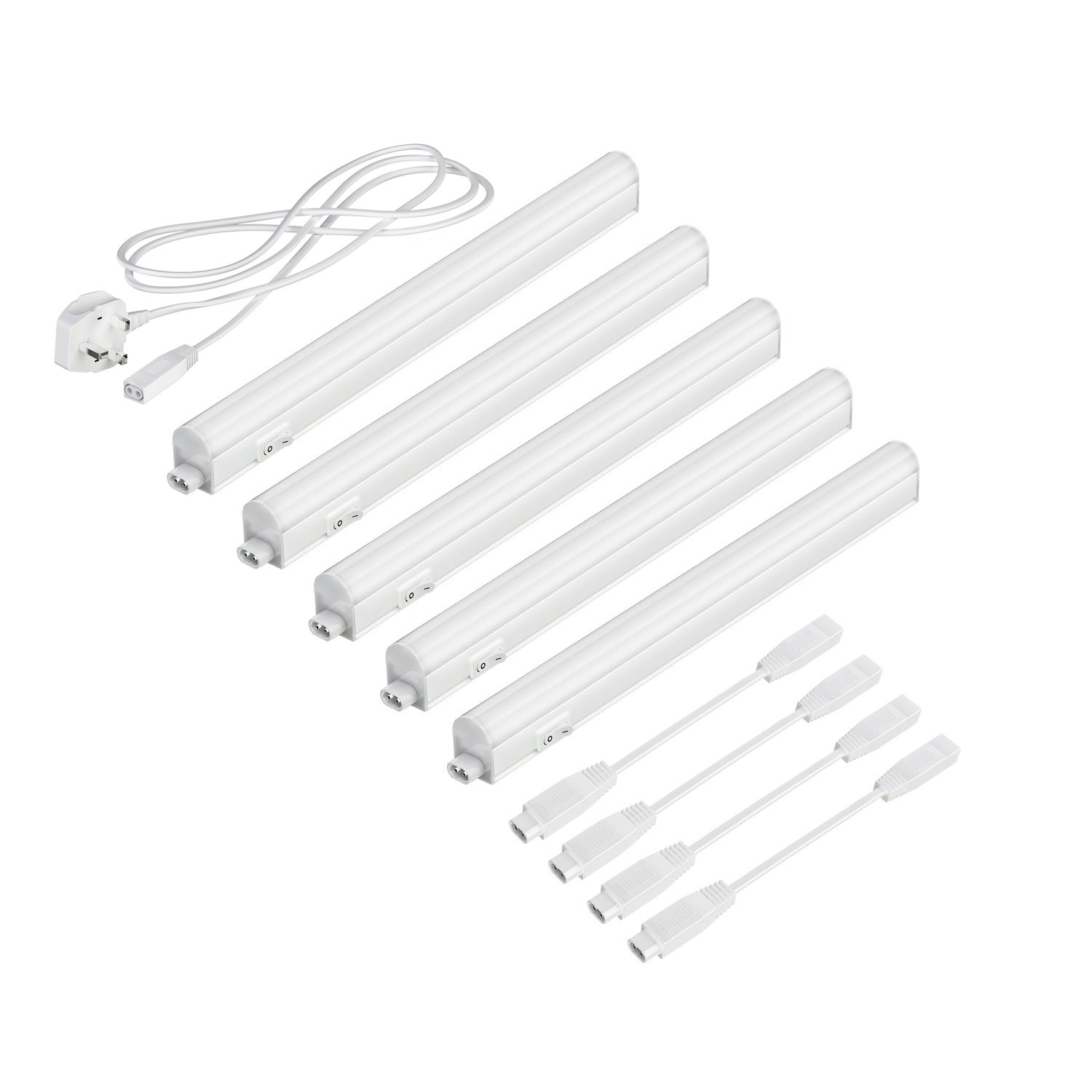Parlat LED Under-Cabinet Lights Rigel, 31.3cm Each, 397lm Each, Warm-White, Set of 5, BS
