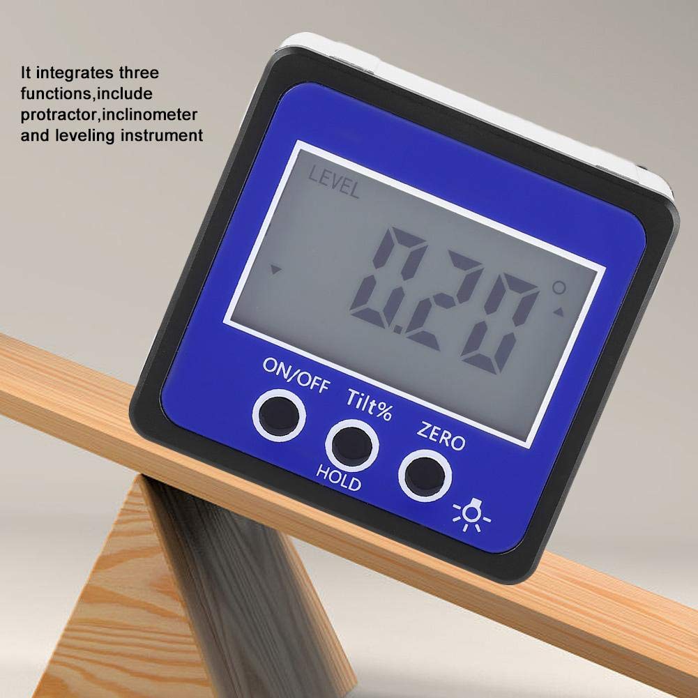 Digital Angle Gauge, Woodworking Miter Saw Mini Level Bevel Gauge 360