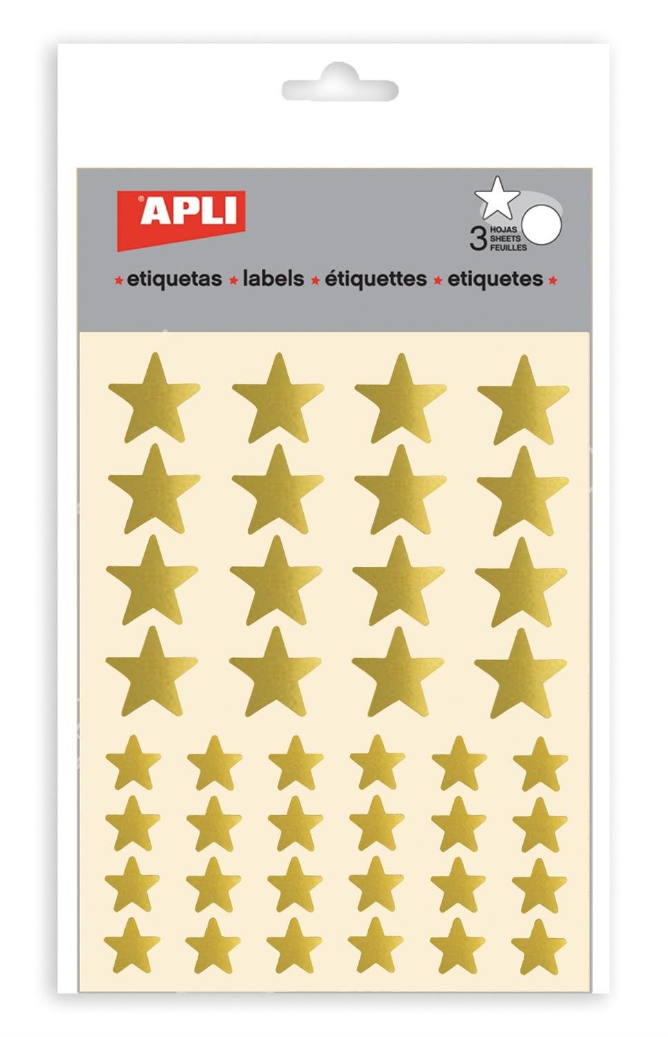 APLI Stickers โ Star Gold โ 3 Sheets APLI โ image 1