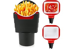 LxcshLjx Automotive French Fry Cup Holder, Car Air Vent Clip Sauce Holder, Portable Sauce Cups, Ketchup Sauces Holders Set, A