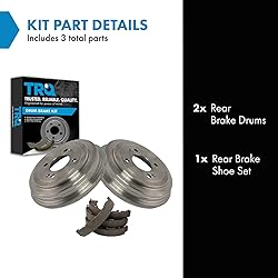 TRQ Rear Brake Drum & Shoe Kit Set for 2006-2011