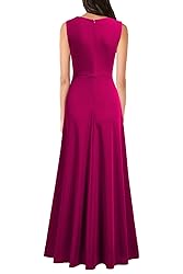 MUSHARE Women's V Neck Sleeveless Split Formal