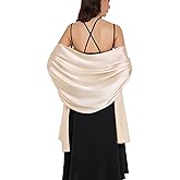 Fttyeiby Shawls and Wraps for Evening Dresses Satin Shawl Wraps for Women Wedding Formal Shawl