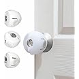 Heart of Tafiti Child Proof Door Knob Covers, Toddler Door Locks, Baby Proof Safety Locks for Doors, 4 Pack/White