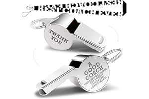fkovcdy Whistle Thank You Whistle for Coaches Teachers Whistle Emergency Coach Referee Lifeguard Loud Whistle for Men Women Referees Coaches Sports Coaches Whistle with Lanyard Cheer Coach Gift
