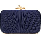 RonFoxi Clutch Purse for Women, Evening Bag with Removable Chain Strap Elegant Handbag for Wedding/Prom/Cocktail/Party