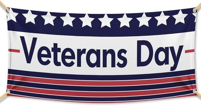 Amazon Com Victorystore Veterans Day Banner Waterproof Vinyl