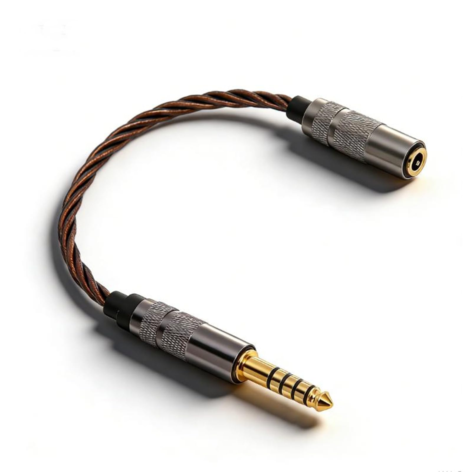 Gold Plated 4.4MM Balanced Male to 3.5MM Balanced Female Adapter Cord Headphone Adapter for Music Lovers