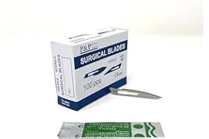 Disposable Surgical Scalpel Blades Sterile Size 36 High Grade Carbon Steel 2.1% 10xx Individually Foil Wrapped by P&P Medical Surgical (100)