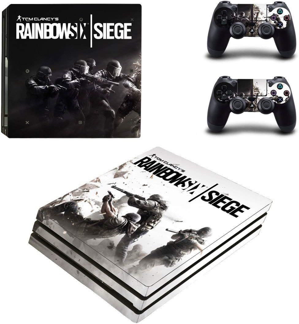 thtb Playstation 4 Pro + 2 Controller Design Sticker Protector Set – Rainbow Six Siege (1)/PS4 P