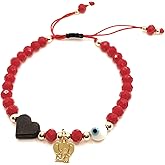 Murano Evil Eye Bracelet, Protection Charm Bracelet, Red Bracelet, Jet Bracelet, Eye Bracelet, Azabache Bracelet, Evil Eye bracelet for Women, Bracelet for Money, Lucky Bracelet, Elephant Bracelet.
