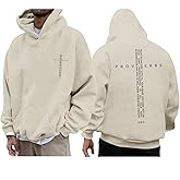 Lubpow Christian Hoodies for Men Inspirational Religious Faith Cross Sweatshirts Vintage Bible Verse Graphic Hoodie Pullover