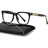 Madison Avenue Trendy Sqaure Blue Light Blocking Glasses for Women with Case, Stylish Anti Glare Glasses for Computer