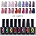 Coscelia 6 Pcs Soak Off Gel Nail Polish Set Mint to Dark Green Series Nail Varnish Starter Kit