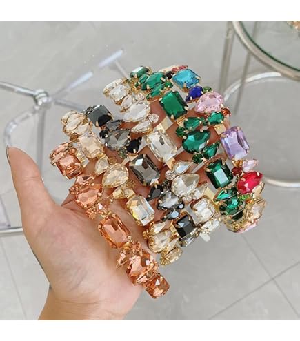 Amazon.com : Sinalty Colorful Rhinestone Headbands Thin 