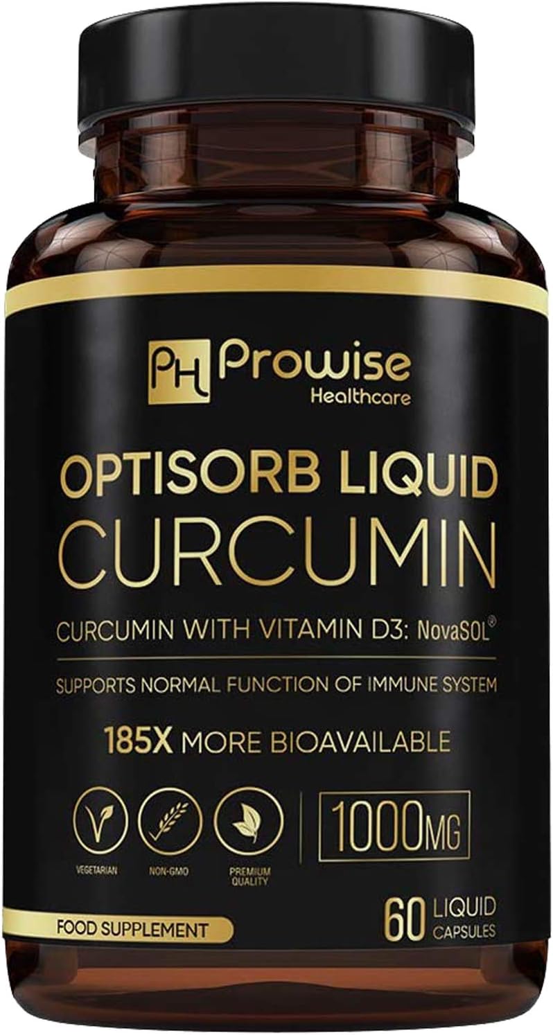 Optisorb Liquid Curcumin with Vitamin D - 60 Liqcaps, 60 count (Pack of 1)