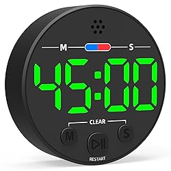 Large LED Digital Timer, Magnetic Countdown Loud