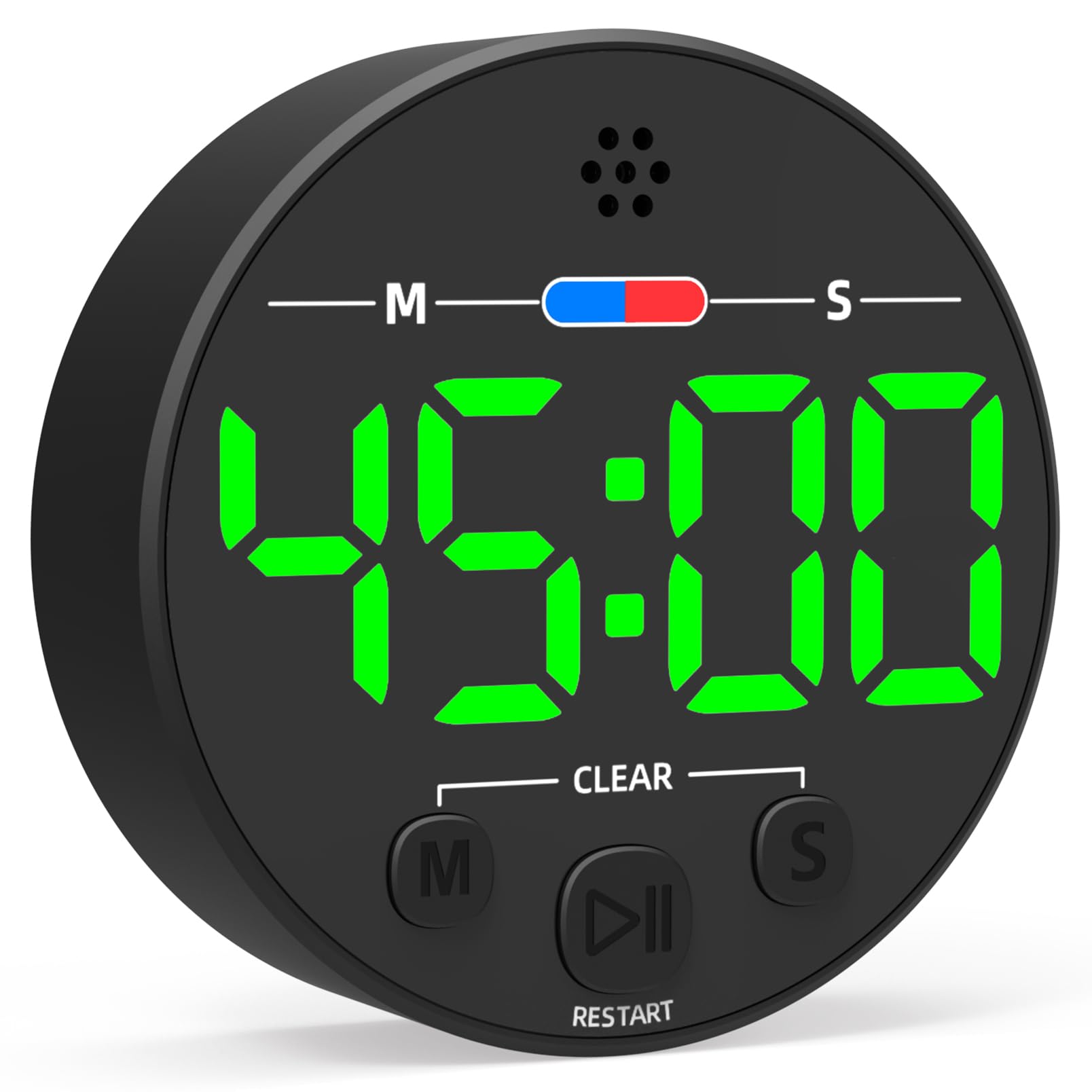 Large LED Digital Timer, Magnetic Countdown Loud