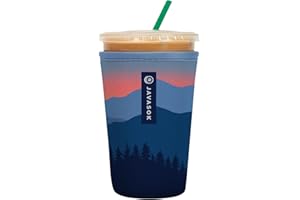 Sok It JavaSok Iced Coffee & Cold Soda Insulated Neoprene Cup Sleeve (Blue Ridge, Medium: 22-28oz)