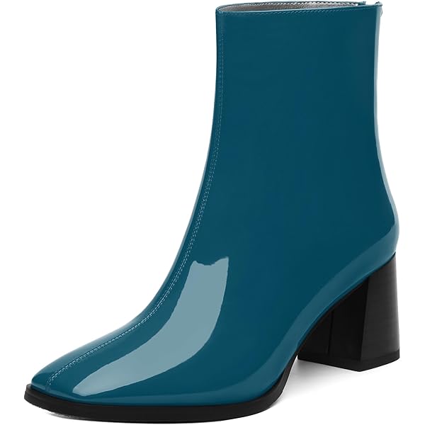 Amazon.com | Aachcol Womens GoGo Boots Square Toe Block Mid Heel