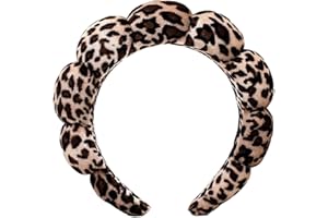 AOENJIE Spa Headbands for Washing Face or Makeup, Sponge Bubble Skincare Headbands, Puffy Terry Cloth Hairband for Women, Skin Care Makeup Headwear Hair Accessories for Girls