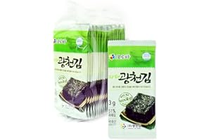 Kwangcheonkim Clover Parae Kim 3g x 20 pack Total 60g Premium Roasted Laver No Plastic Tray Eco Package Seasoned Seaweed Snack K-food KETO VEGAN Gluten Sugar MSG Free On-The-Go Snack