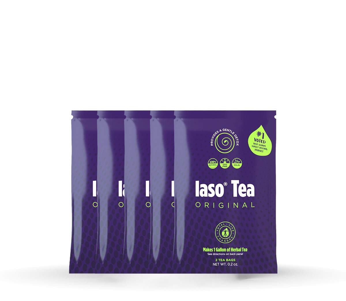 TLC IASO Original Detox and Weight Loss Aid Tea Sealed Pack of 5 sachets = 5 Week Supply -100% Organic All Natural