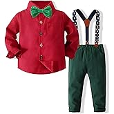 Kimocat Baby Boys Long Sleeve Gentleman Bowtie Outfit Suits Set