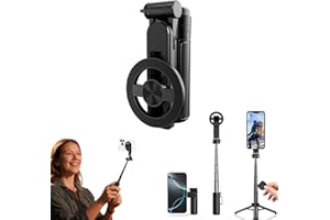 Magnetic Pocket Selfie Stick,New 4-in-1 Multifunctional 360°Rotation Magnetic Selfie Stick,Extendable Mag Tripod Phone Stand 