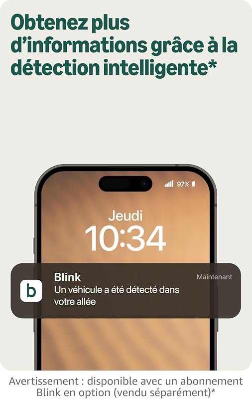 Caméra extérieure 2K+ Blink (nouvelle génération) — Caméra de surveillance connectée sans fil, résolution vidéo 2K, audio amélioré, module de synchronisation requis, non inclus—Caméra additionnelle