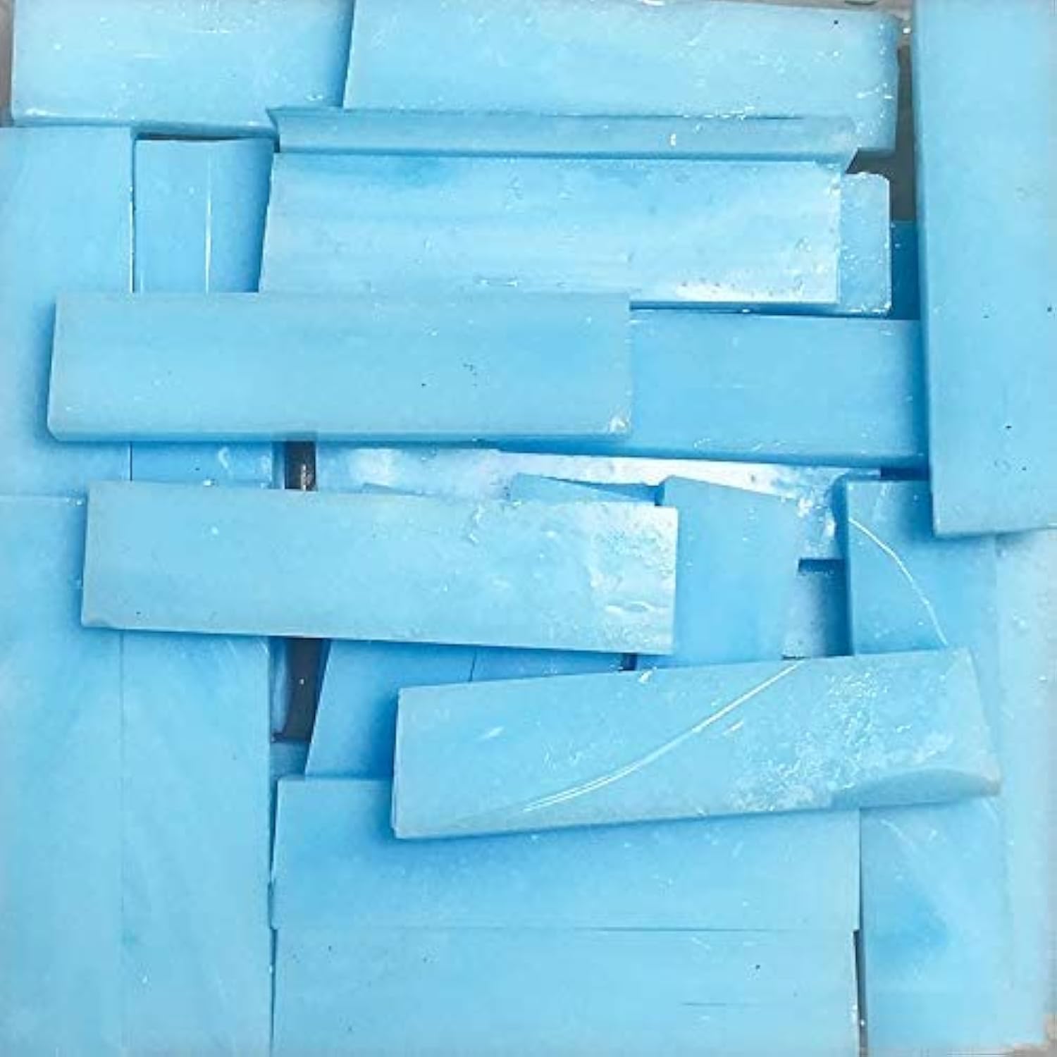 1 X 4 cm Stained Glass Strip,DIY Glass Mosaic Hobbies,DIY Crafts,Plates,Picture Frames,Flower Pots,Handmade Jewelry 200g (Sky Blue)