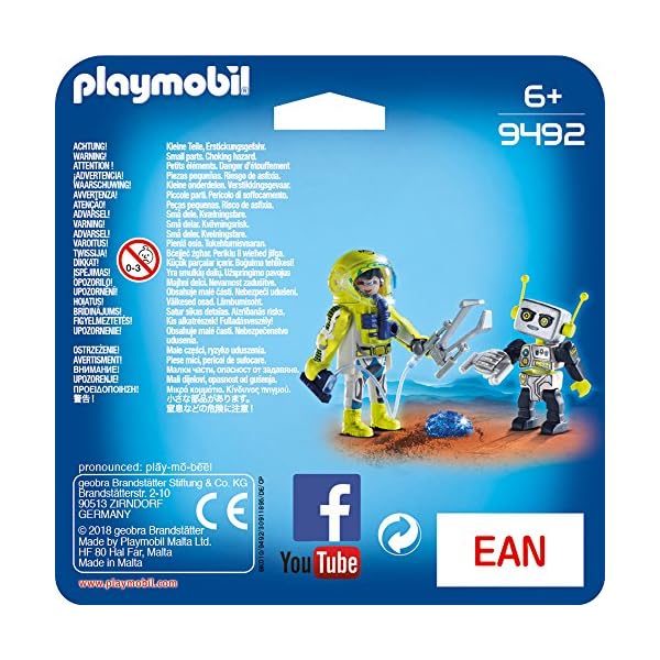 Playmobil 9492 Space Astronaut and Robot Duo Pack
