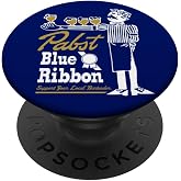 Pabst Blue Ribbon Retro Bartender PopSockets Adhesive PopGrip