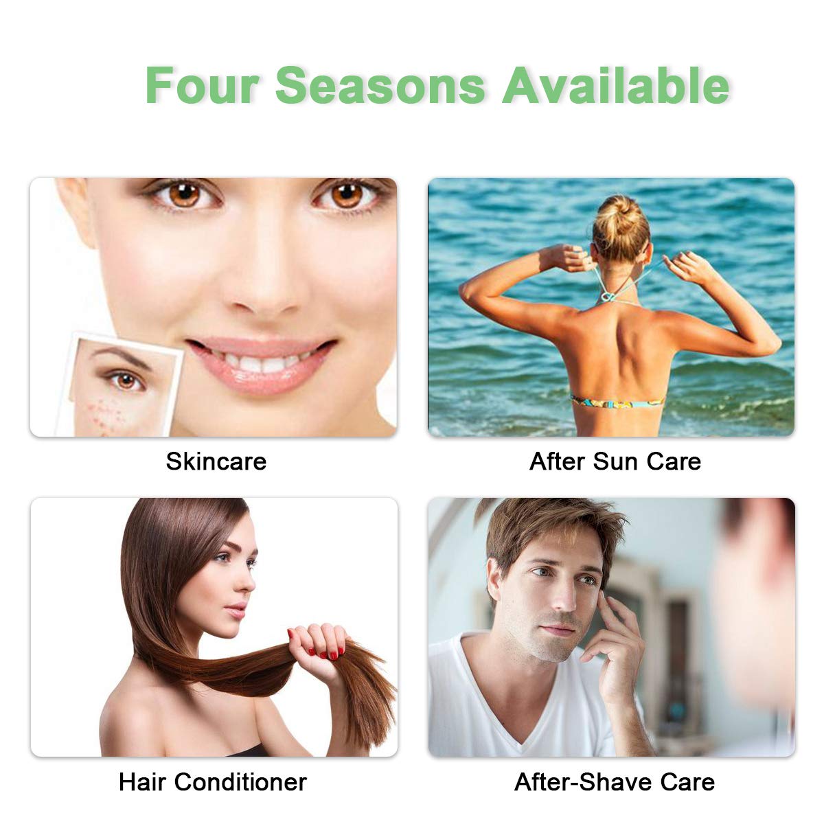 Aloe Vera Gel with 100% Naturally Aloe Barbadensis Great for Skin & Hair Care Pure Aloe Vera Absorbed Rapidly with No Sticky Residue : Beauty