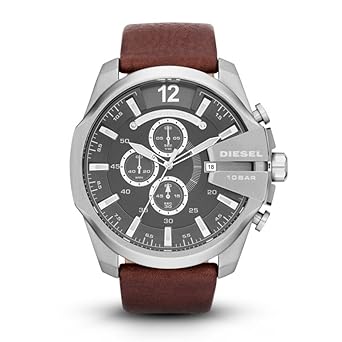 Diesel Mega Chief Analog Grey Dial Mens Watch - DZ4290