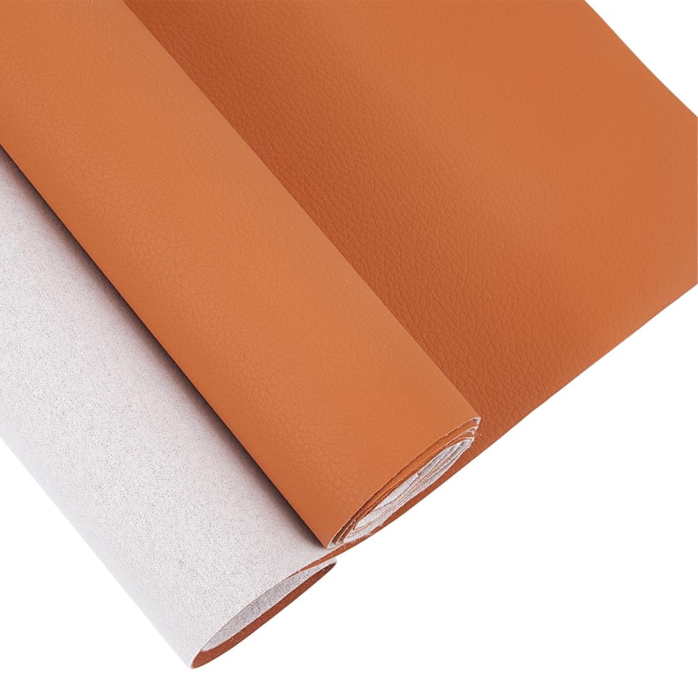 GORGECRAFT 135x30cm Litchi Grain Faux Leather Fabric Lychee Texture Synthetic PU Leathercloth 1mm Thick Imitation Leather Sheets Fabric for DIY Sewing Crafts Bows Bag Earrings Jewelry Making, Peru