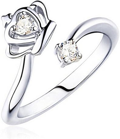Summens Damen 925 Sterling Silber Hypoallergen Zirkonia Verstellbar Partnerringe Ring Krone Ring Amazon De Schmuck