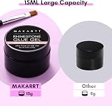 Makartt Nail Rhinestone Glue Gel Kit 15g Super Adhesive for Gems Crystal Stones view 6