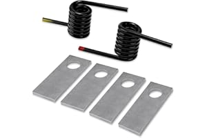 TRUCFUSION Trailer Ramp Spring & Gate Holder Kit RS16933LH RS16933RH Coil Springs + 4 Weld-On Steel Hinges for 1.5" Shaft