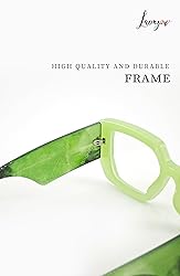 Laemzinv Oversized Square Blue Light Glasses for