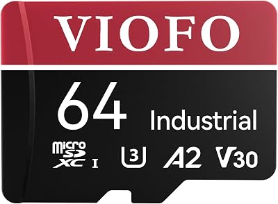 VIOFO 64GB Industrial microSD Card U3 A2 V30 4K Video Recording w/ Adapter