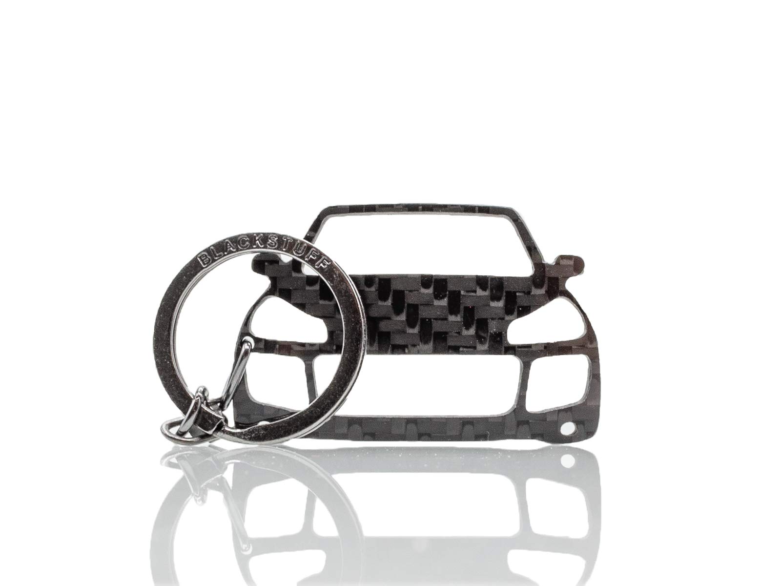 BlackStuff Carbon Fiber Keychain Keyring Ring Holder Compatible with Cayenne 2003-2010 BS-633