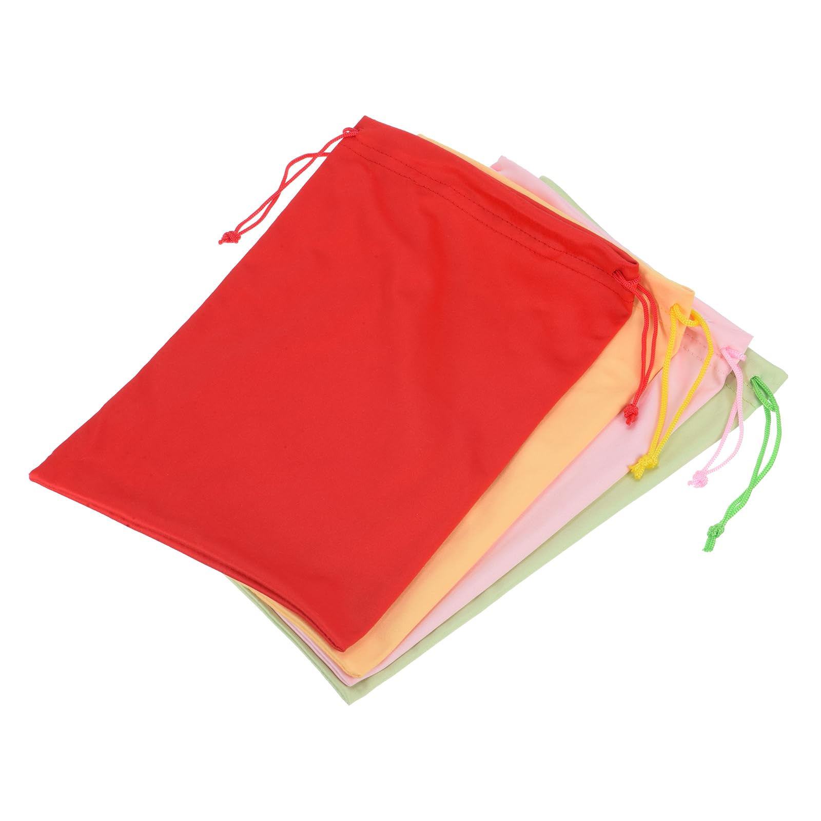 M METERXITY 4 Pack Ski Goggle Bag - Microfiber Snow Goggles Case Sleeve Drawstring Pouch Protection Bag, Apply to Goggles (7.1 x 10.6 Inch, Red/Yellow/Green/Pink)