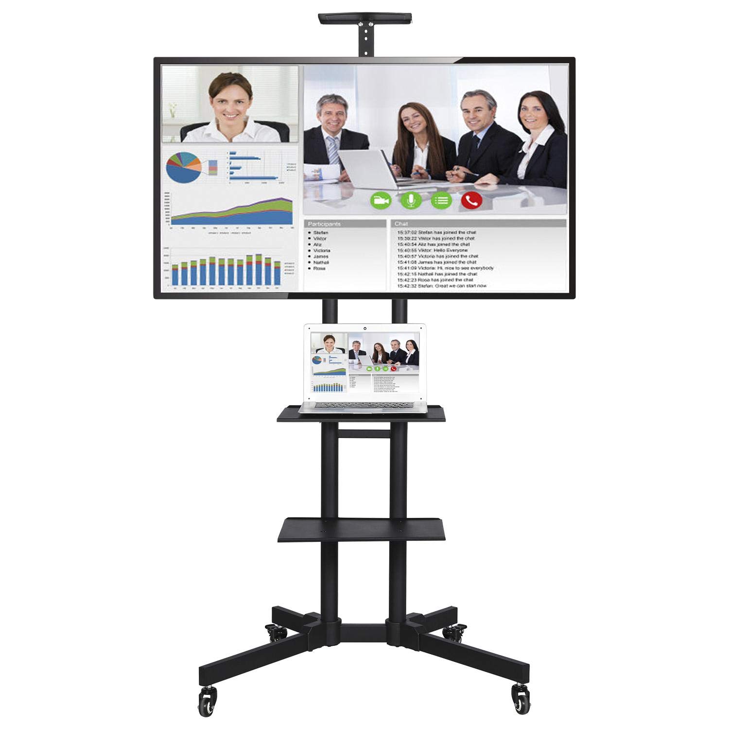 Buy Yaheetech Portable 32 to 75 inch LCD/LED Flat Screen Mobile Rolling